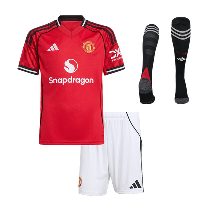 Conjunto Infantil Completo Manchester United 2025/26 Primera Equipación-Camisetas Pasion Shop