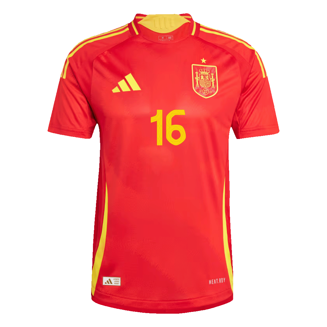 Camiseta Auténtica RODRIGO #16 Spain 2024 Primera Equipación -Versión Jugador