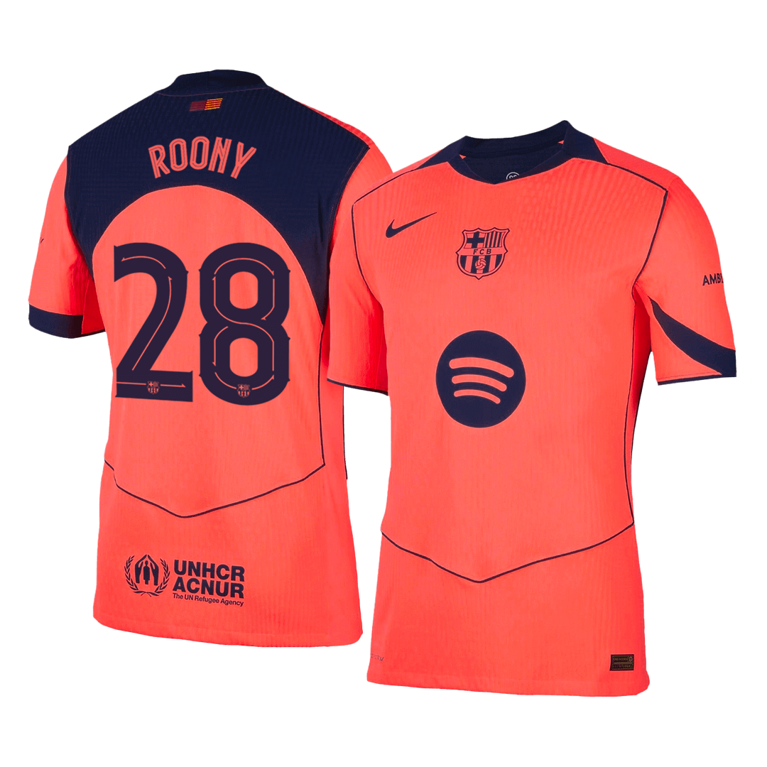 Camiseta Auténtica ROONY #28 Barcelona 2025/26 Tercera Equipación -Versión Jugador
