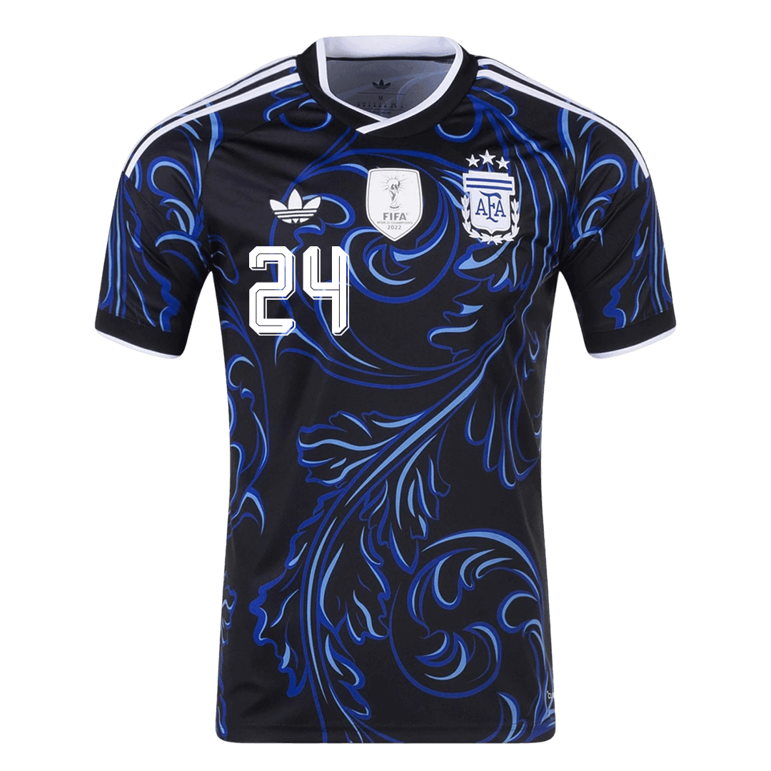 Camiseta E. FERNÁNDEZ #24 Argentina 2026 Segunda Equipación Copa del Mundo - Versión Hincha
