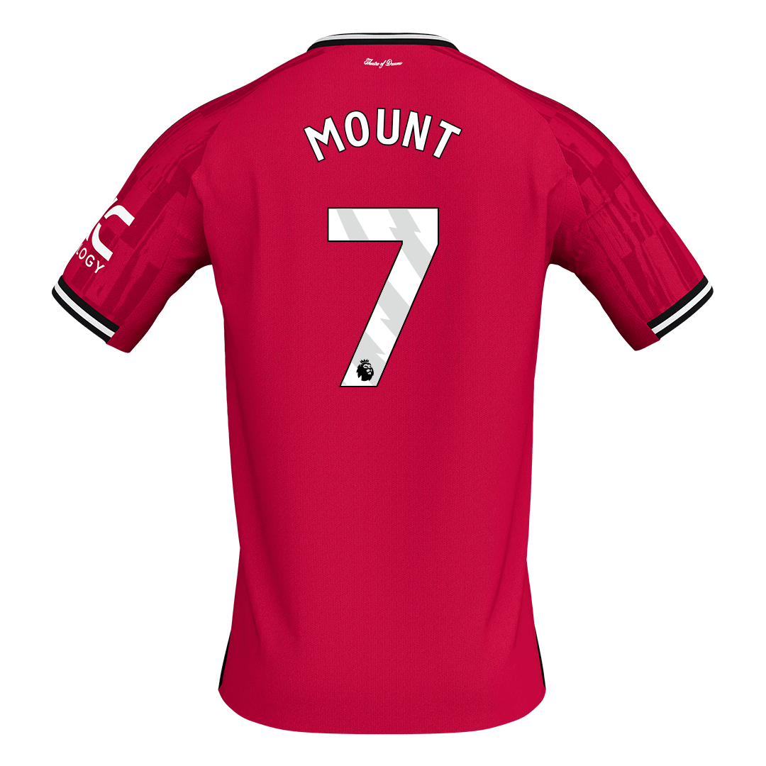 Calidad Premium Camiseta MOUNT #7 Manchester United 2025/26 Primera Equipación -Versión Hincha