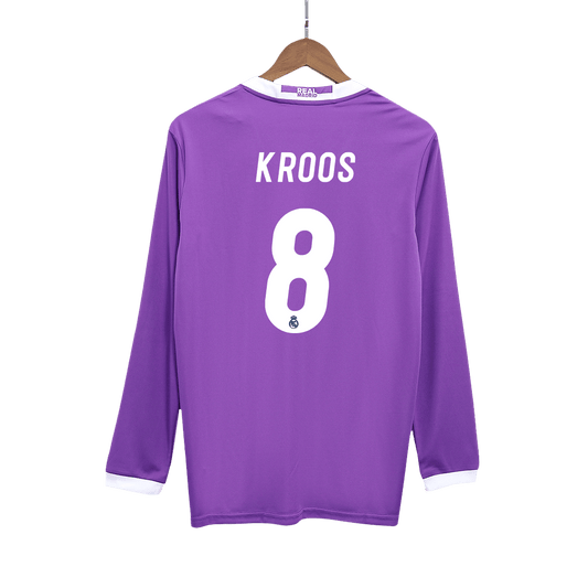 Camiseta Retro 2016/17 Kroos #8 Real Madrid Manga Larga
