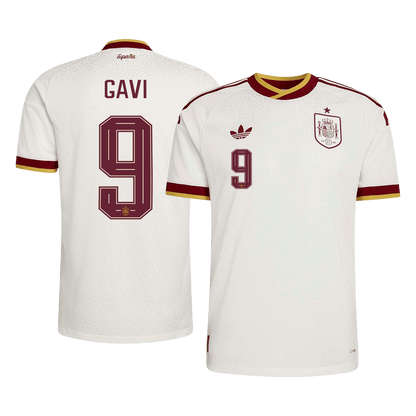 Camiseta Auténtica GAVI #9 Spain 2026 Segunda Equipación Copa del Mundo -Versión Jugador