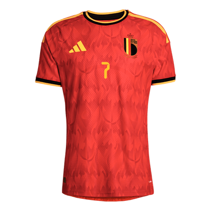 Camiseta Auténtica DE BRUYNE #7 Belgium 2026 Primera Equipación Copa del Mundo -Versión Jugador