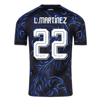 Camiseta L. MARTÍNEZ #22 Argentina 2026 Segunda Equipación Copa del Mundo - Versión Hincha