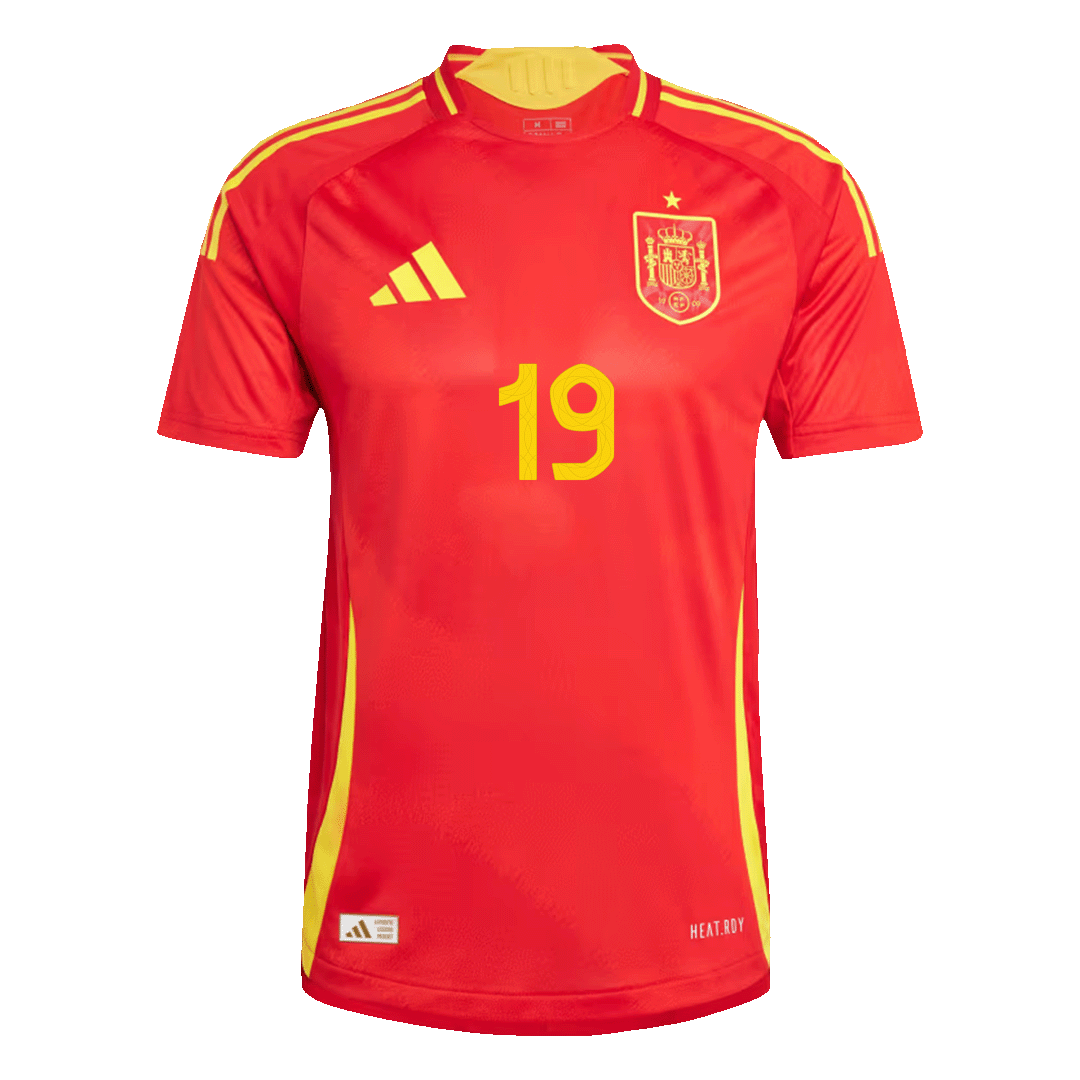 Auténtica LAMINE YAMAL #19 España 2024 Primera Equipación-Versión Jugador