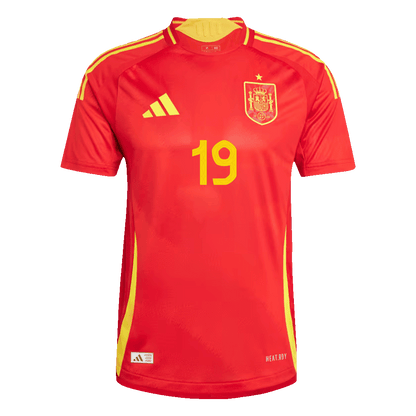 Auténtica LAMINE YAMAL #19 España 2024 Primera Equipación-Versión Jugador