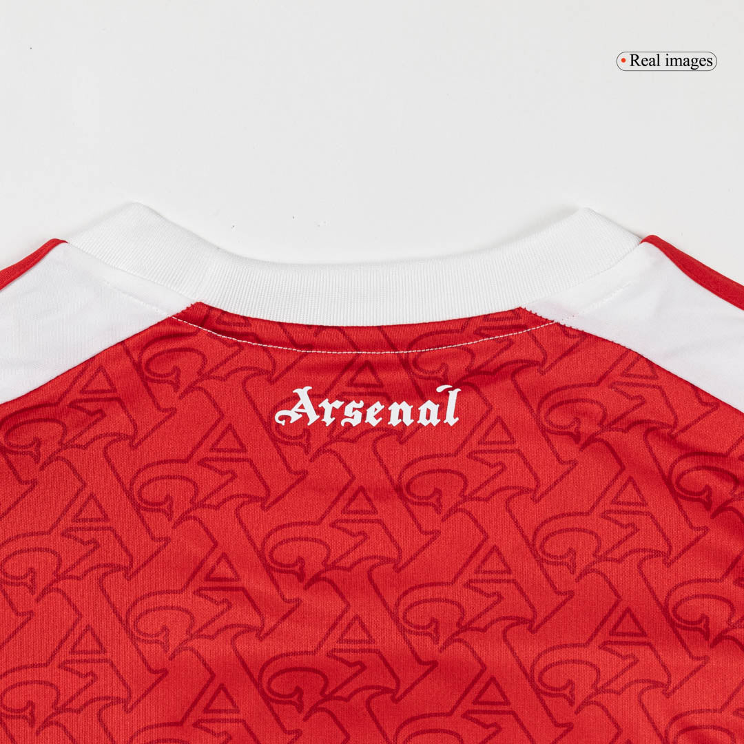 Calidad Premium Camiseta SALIBA #2 Arsenal 2025/26 Primera Equipación -Versión Hincha