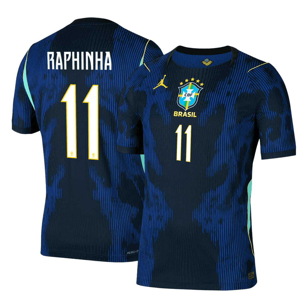 Camiseta Auténtica RAPHINHA #11 Brazil 2026 Segunda Equipación Copa del Mundo -Versión Jugador
