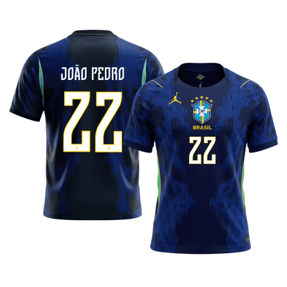Camiseta JOÃO PEDRO #22 Brazil 2026 Segunda Equipación Copa del Mundo - Versión Hincha