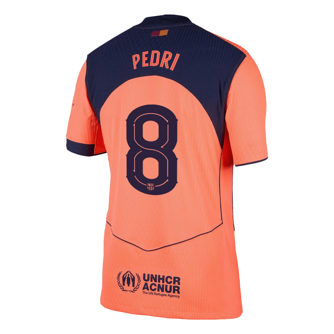UCL Camiseta Auténtica PEDRI #8 Barcelona 2025/26 Tercera Equipación -Versión Jugador-Camisetas Pasion Shop