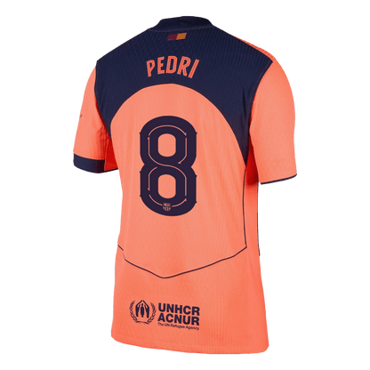 UCL Camiseta Auténtica PEDRI #8 Barcelona 2025/26 Tercera Equipación -Versión Jugador-Camisetas Pasion Shop