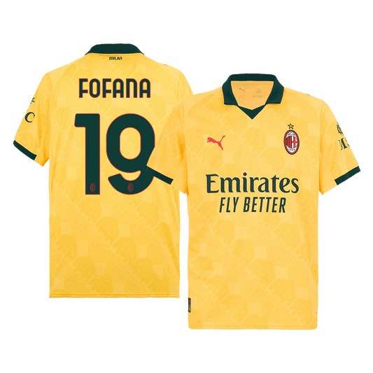 Camiseta FOFANA #19 AC Milan 2025/26 Tercera Equipación - Versión Hincha