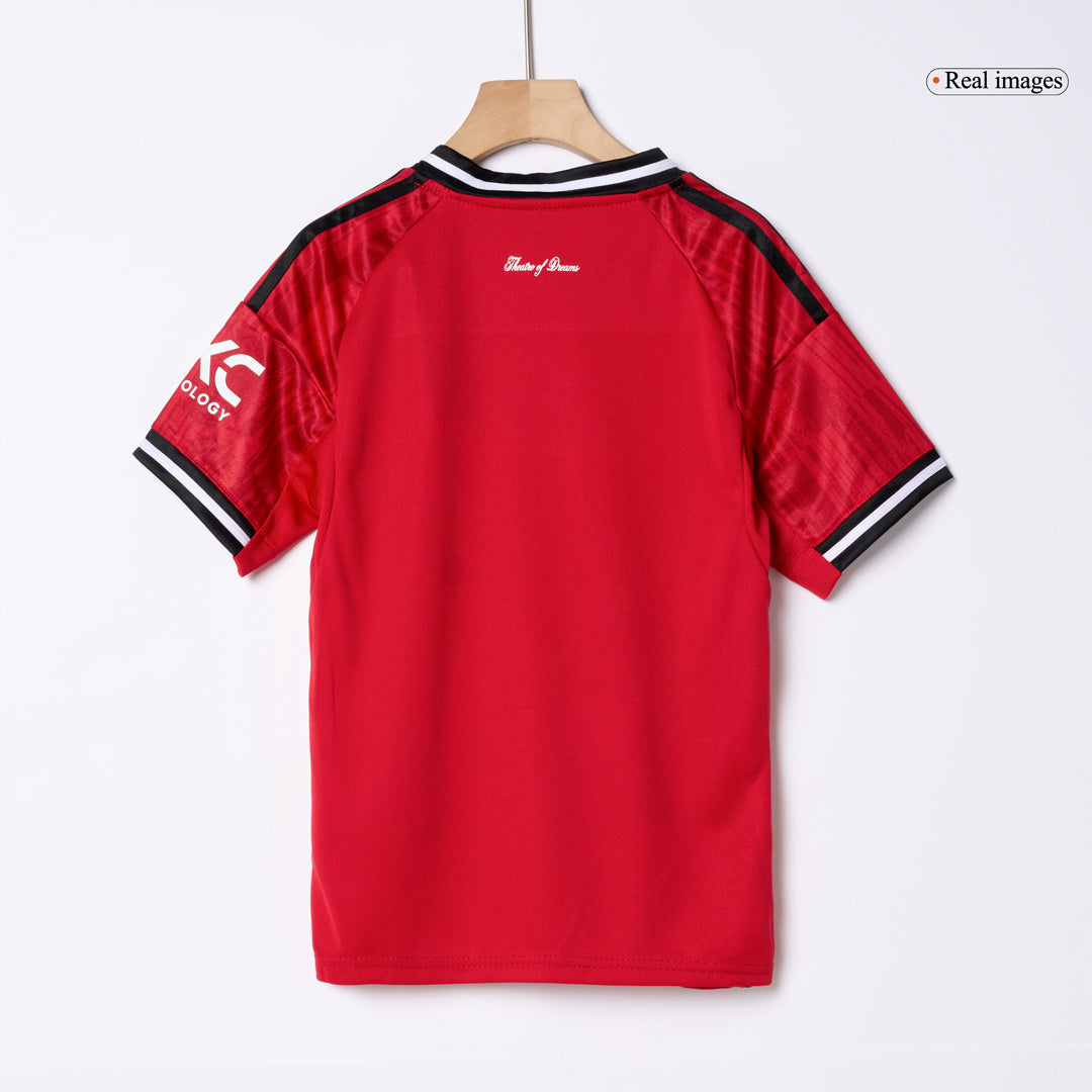 Conjunto Infantil Completo Manchester United 2025/26 Primera Equipación-Camisetas Pasion Shop