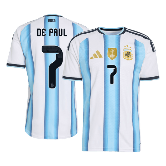 Camiseta Auténtica DE PAUL #7 Argentina 2026 Primera Equipación Copa del Mundo -Versión Jugador