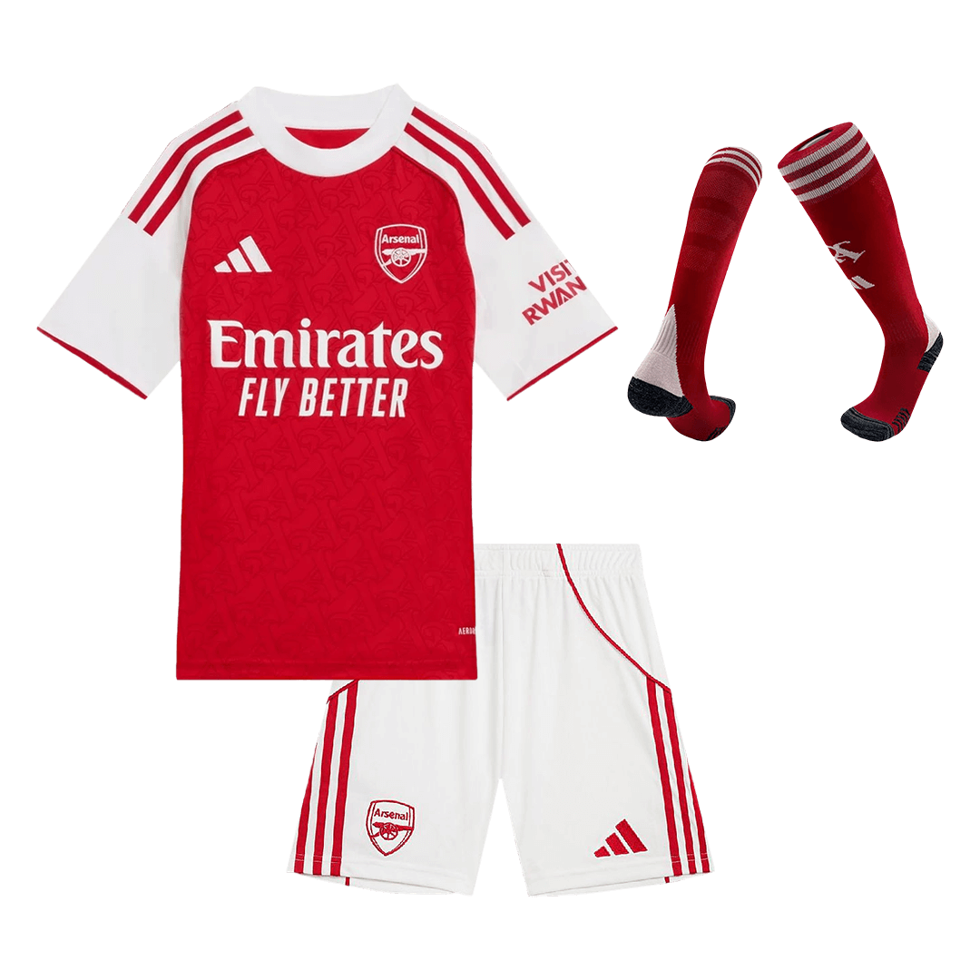 Conjunto Infantil Completo Arsenal 2025/26 Primera Equipación Kids-Camisetas Pasion Shop