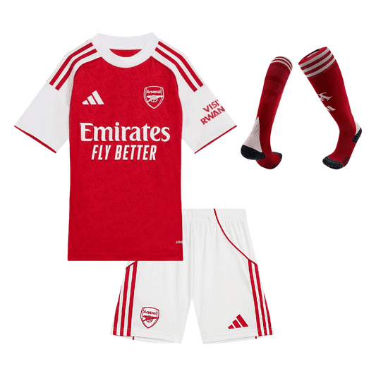 Conjunto Infantil Completo Arsenal 2025/26 Primera Equipación Kids-Camisetas Pasion Shop