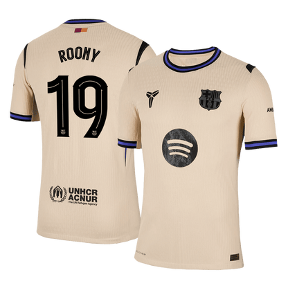 UCL Camiseta Auténtica ROONY #19 Barcelona 2025/26 Segunda Equipación -Versión Jugador