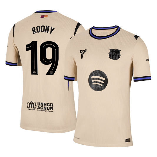 UCL Camiseta Auténtica ROONY #19 Barcelona 2025/26 Segunda Equipación -Versión Jugador