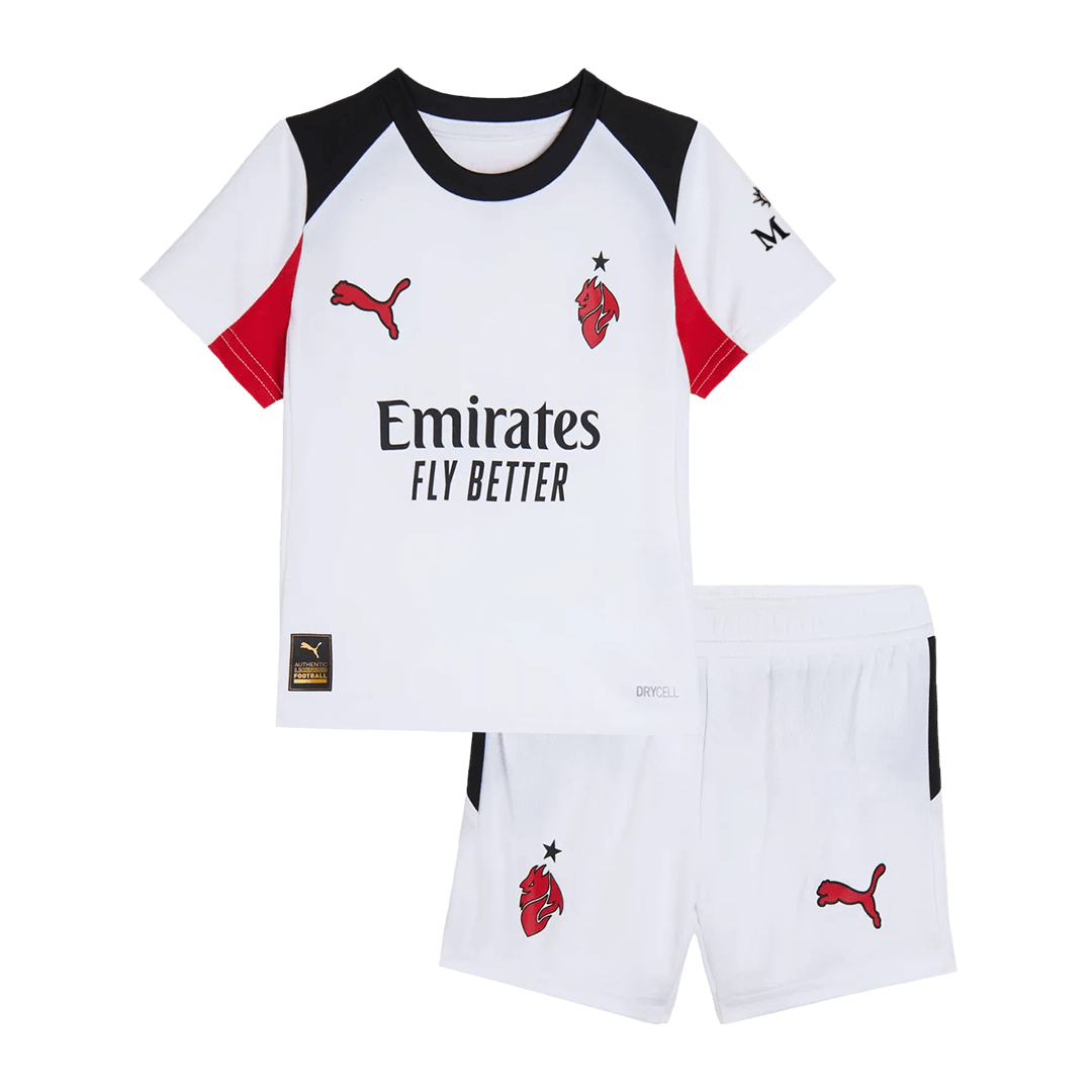 Conjunto Infantil AC Milan 2025/26 Segunda Equipación-Camisetas Pasion Shop