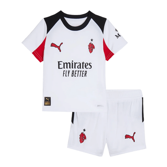 Conjunto Infantil AC Milan 2025/26 Segunda Equipación-Camisetas Pasion Shop