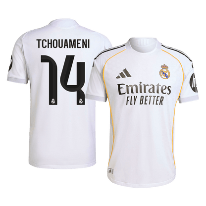 Camiseta Auténtica TCHOUAMENI #14 Real Madrid 2025/26 Primera Equipación -Versión Jugador