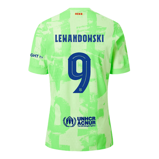 Camiseta LEWANDOWSKI #9 Barcelona 2024/25 Tercera Equipación - Versión Jugador