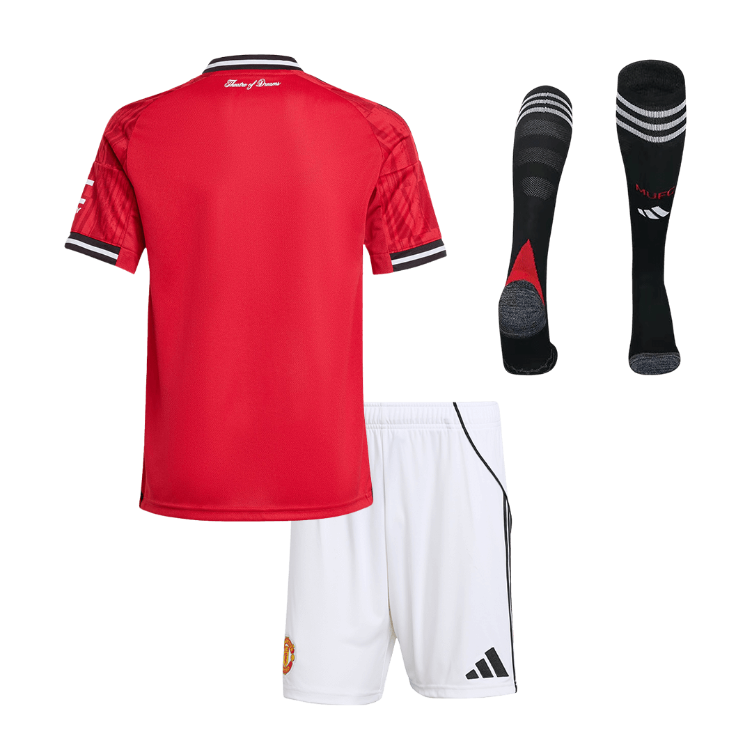 Conjunto Infantil Completo Manchester United 2025/26 Primera Equipación-Camisetas Pasion Shop
