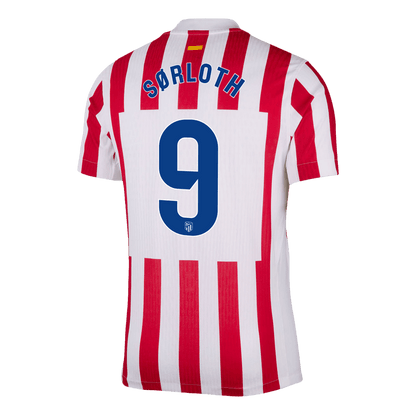 Camiseta Auténtica SØRLOTH #9 Atletico Madrid 2025/26 Primera Equipación -Versión Jugador