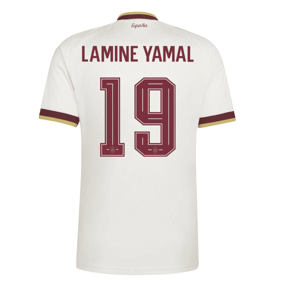 Camiseta LAMINE YAMAL #19 Spain 2026 Segunda Equipación Copa del Mundo - Versión Hincha