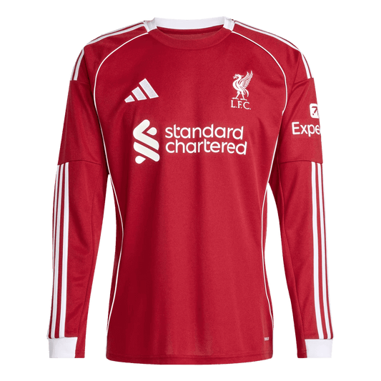Camiseta Manga Larga Liverpool 2025/26 Primera Equipación-Versión Hincha