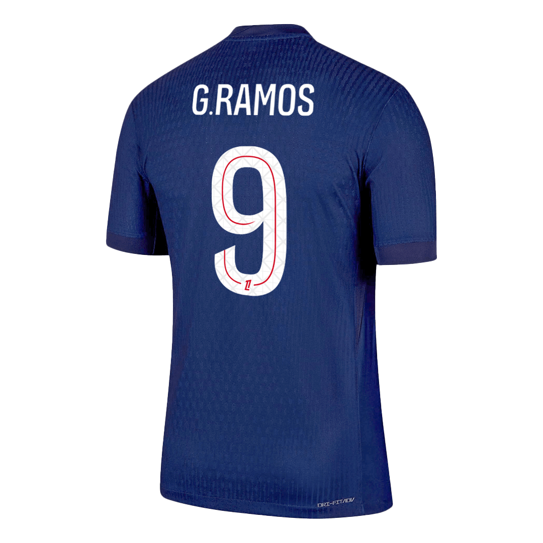 Camiseta Auténtica G.RAMOS #9 PSG 2025/26 Primera Equipación -Versión Jugador