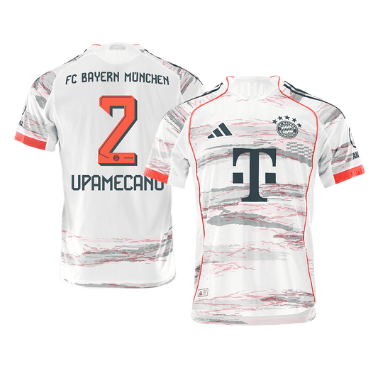 Camiseta Auténtica UPAMECANO #2 Bayern Munich 2025/26 Segunda Equipación -Versión Jugador