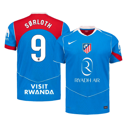 Camiseta Auténtica SØRLOTH #9 Atletico Madrid 2025/26 Tercera Equipación -Versión Jugador