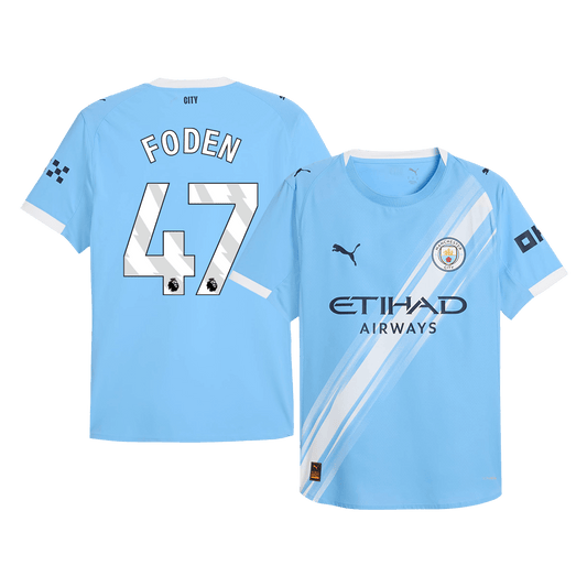 Camiseta Auténtica FODEN #47 Manchester City 2025/26 Primera Equipación-Versión Jugador