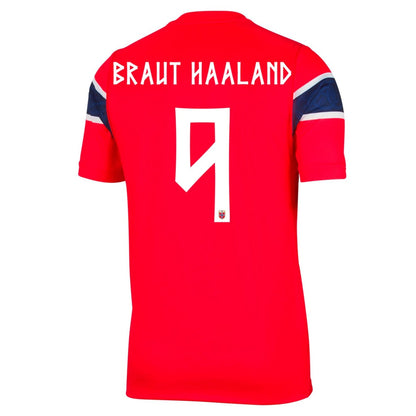 Camiseta BRAUT HAALAND #9 Norway 2026 Primera Equipación Copa del Mundo - Versión Hincha