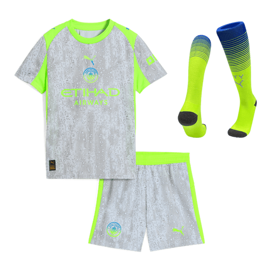 Conjunto Infantil Completo Manchester City 2025/26 Tercera Equipación Kids