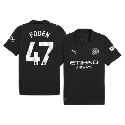Camiseta FODEN #47 Manchester City 2025/26 Segunda Equipación-Versión Hincha