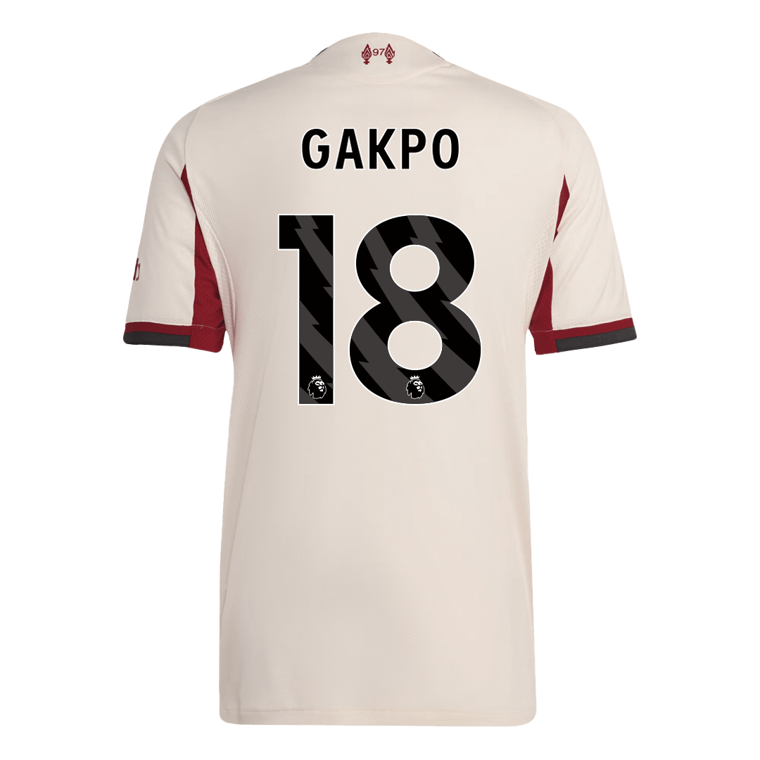 Camiseta Auténtica GAKPO #18 Liverpool 2025/26 Segunda Equipación -Versión Jugador