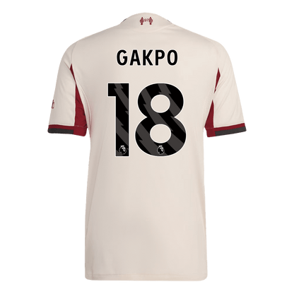 Camiseta Auténtica GAKPO #18 Liverpool 2025/26 Segunda Equipación -Versión Jugador