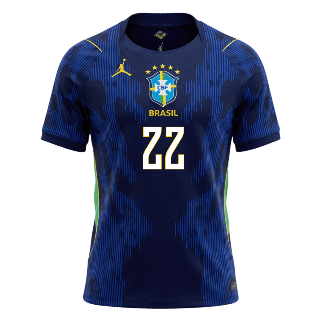 Camiseta JOÃO PEDRO #22 Brazil 2026 Segunda Equipación Copa del Mundo - Versión Hincha