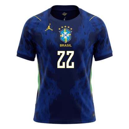 Camiseta JOÃO PEDRO #22 Brazil 2026 Segunda Equipación Copa del Mundo - Versión Hincha