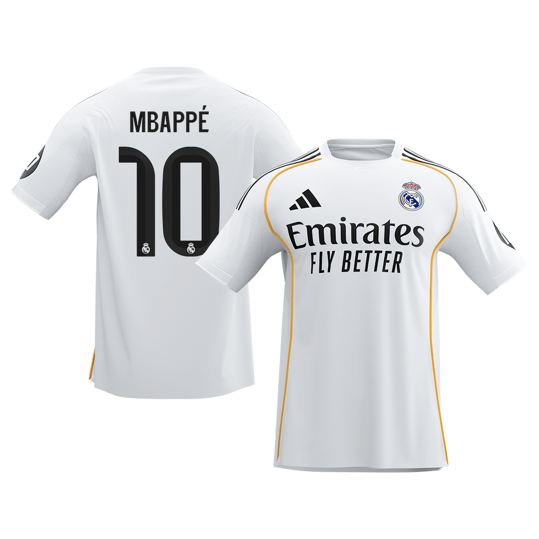 Calidad Premium Camiseta MBAPPÉ #10 Real Madrid 2025/26 Primera Equipación-Versión Hincha