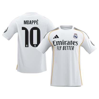 Calidad Premium Camiseta MBAPPÉ #10 Real Madrid 2025/26 Primera Equipación-Versión Hincha