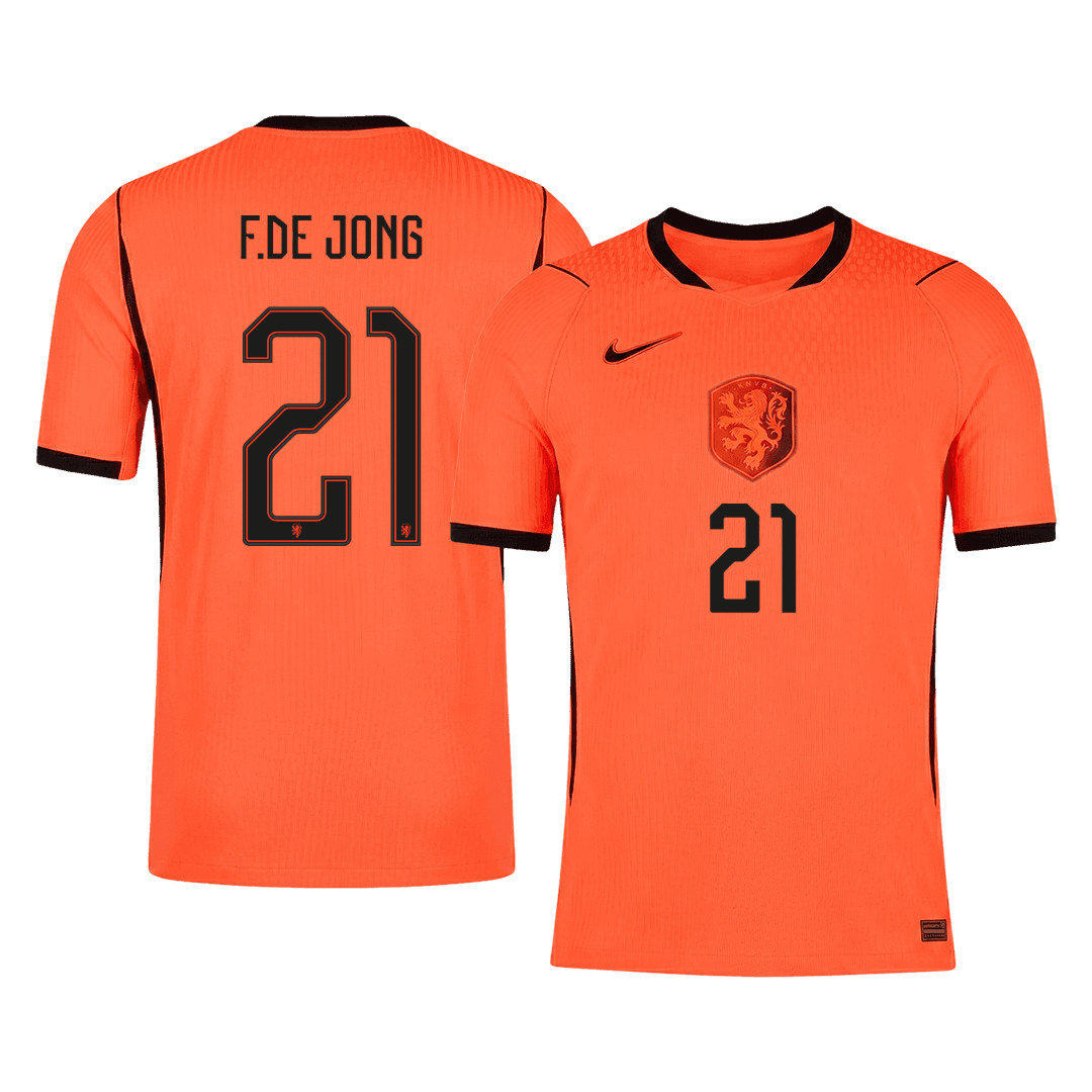 Camiseta Auténtica F.DE JONG #21 Netherlands 2026 Primera Equipación Copa del Mundo -Versión Jugador