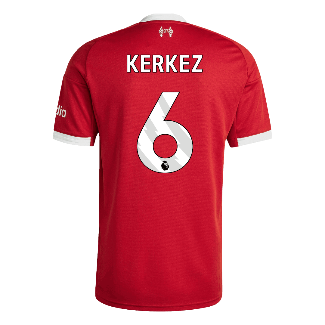 Camiseta KERKEZ #6 Liverpool 2025/26 Primera Equipación-Versión Hincha