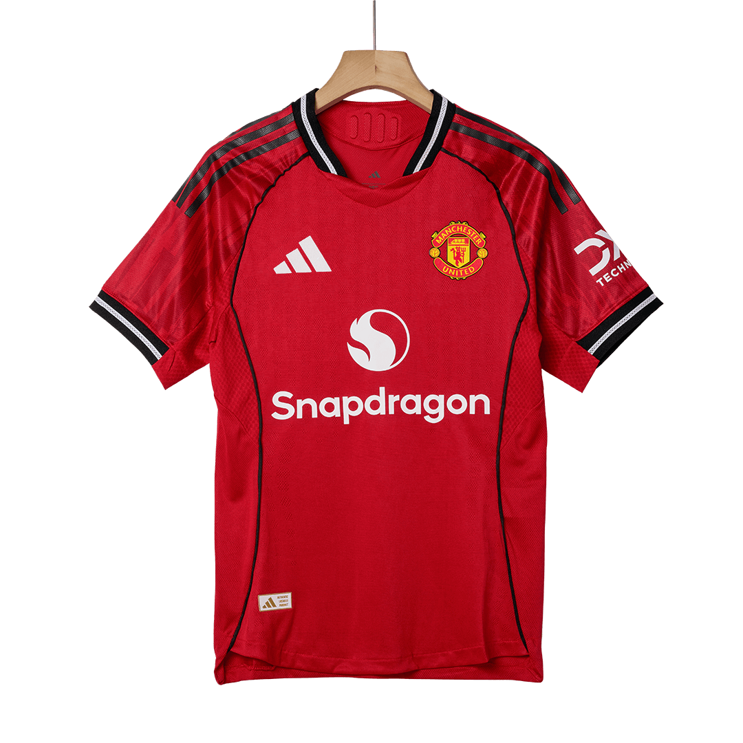 Camiseta Auténtica ŠEŠKO #30 Manchester United 2025/26 Primera Equipación-Versión Jugador-Camisetas Pasion Shop