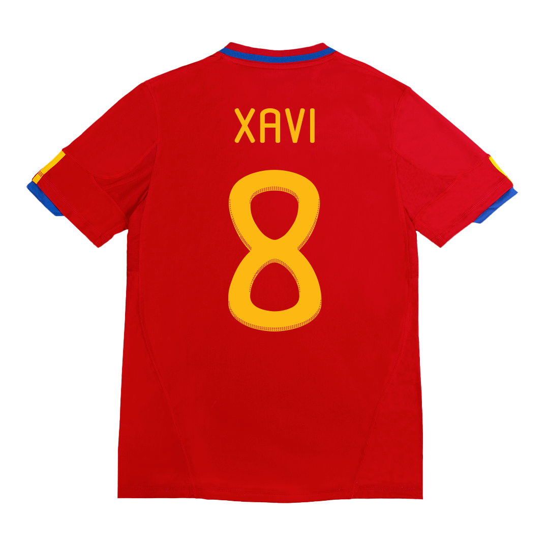Retro 2010 XAVI #8 Spain Primera Equipación Copa del Mundo