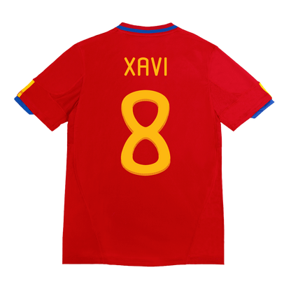 Retro 2010 XAVI #8 Spain Primera Equipación Copa del Mundo
