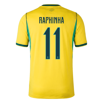 Camiseta RAPHINHA #11 Brazil 2026 Primera Equipación Copa del Mundo - Versión Hincha